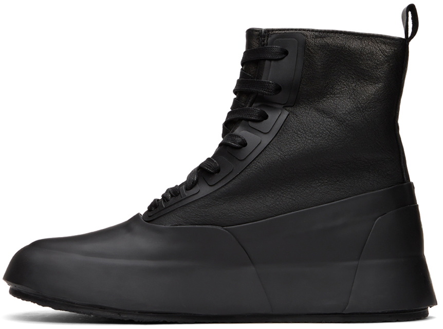 AMBUSH Black Leather Mix Hi-Top Sneakers Ambush