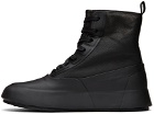 AMBUSH Black Leather Mix Hi-Top Sneakers