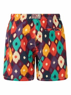 MC2 Saint Barth Man Mid-length Multicolor Ikat Swim-shorts Caprese