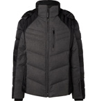 Bogner - Bruce-D Quilted Panelled Virgin Wool-Blend and Shell Down Ski Jacket - Gray