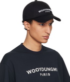 WOOYOUNGMI Black Embroidered Ball Cap