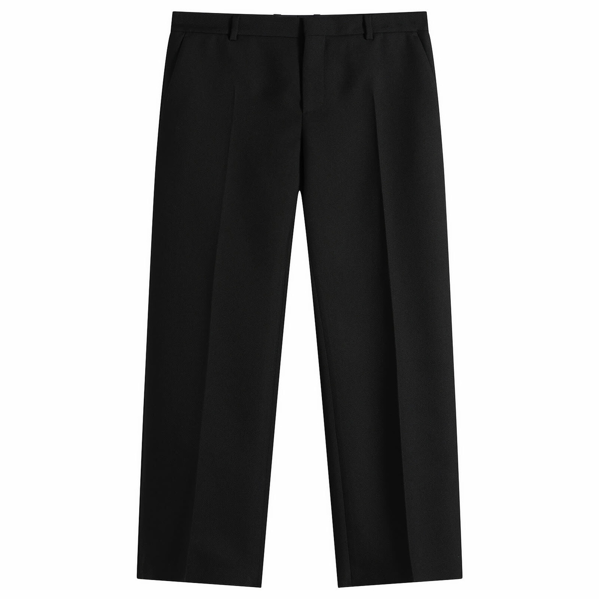 Balenciaga Men's Wool Gabardine Tailored Trousers in Black