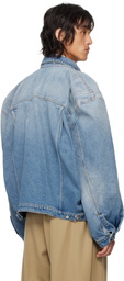 Hed Mayner Blue Faded Denim Jacket