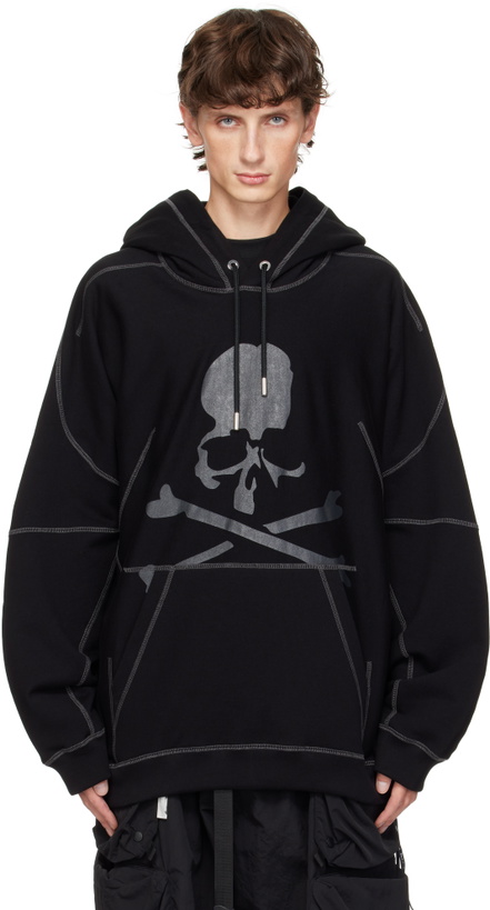 Photo: mastermind JAPAN Black Boxy Fit Stitching Hoodie