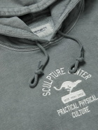 Carhartt WIP - New Balance Sculpture Centre Garment-Dyed Cotton-Blend Jersey Hoodie - Gray