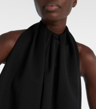 Givenchy Asymmetric draped wool cocktail dress