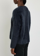 Eileen Fisher Brushed Cashmere Jumper Dark Blue