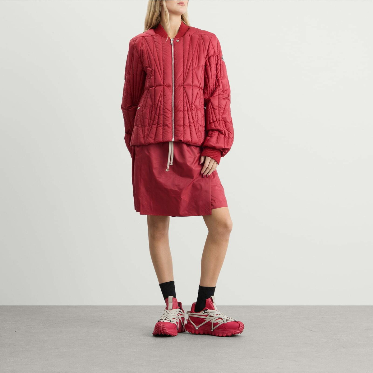 Rick Owens x Moncler Geocamo Flight Jacket in Carnelian