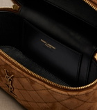 Saint Laurent Gaby Mini quilted suede vanity bag