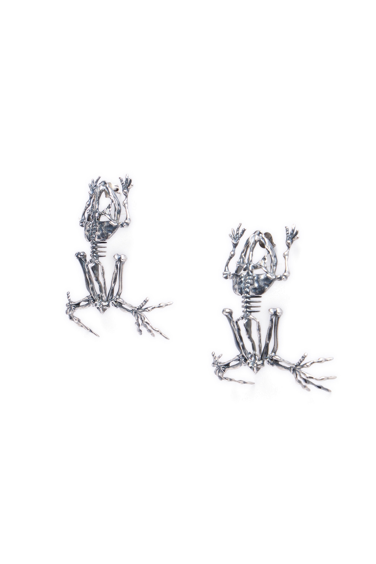 Diesel Skeleton-effect metal earrings - Earrings Womens in Silver