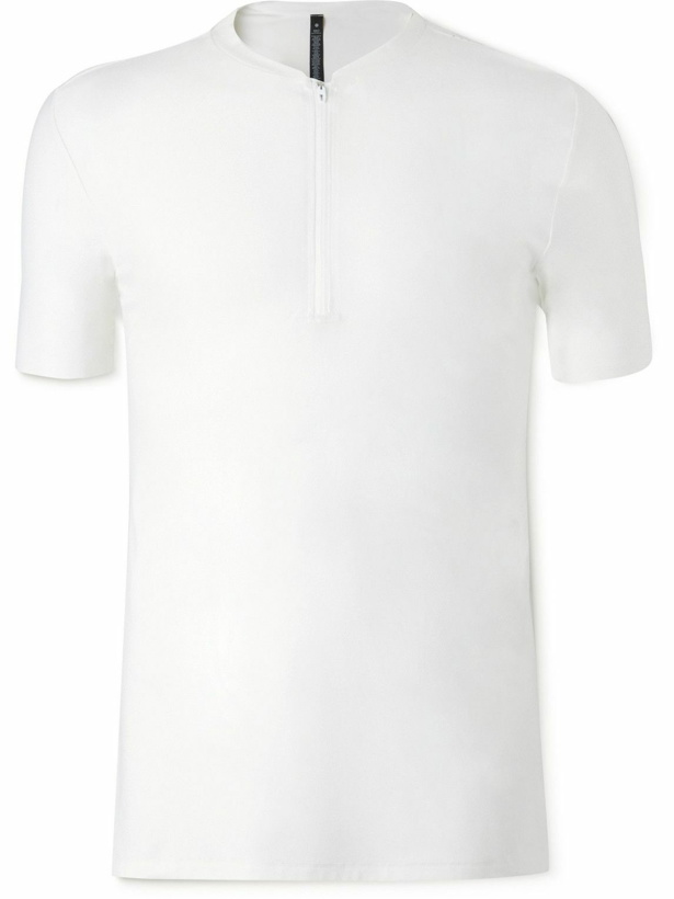 Photo: Lululemon - Mesh-Trimmed Stretch-Jersey Half-Zip Tennis T-Shirt - White