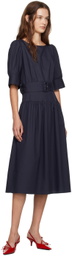 Caro Editions Navy Bjorg Midi Dress