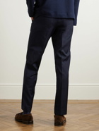 Mr P. - Edward Straight-Leg Wool -Twill Trousers - Blue