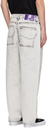 Dime White Classic Baggy Jeans