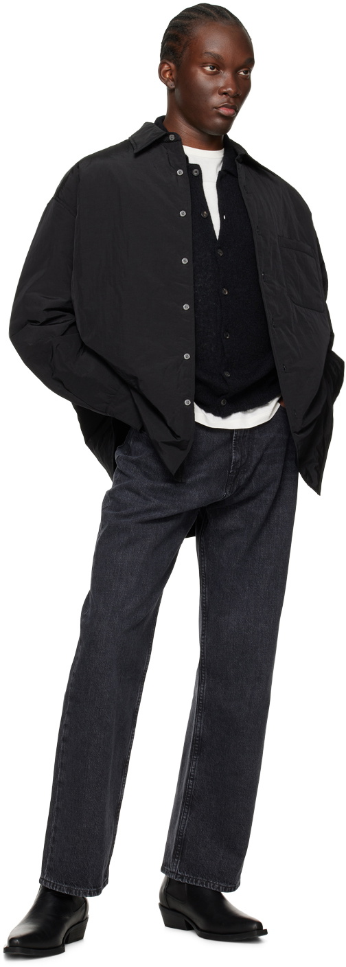 Our Legacy Black Evening Polo Cardigan Our Legacy Our Legacy Black Evening Polo Cardigan Our Legacy