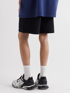 Balenciaga - Cities Straight-Leg Logo-Print Cotton-Jersey Shorts - Black