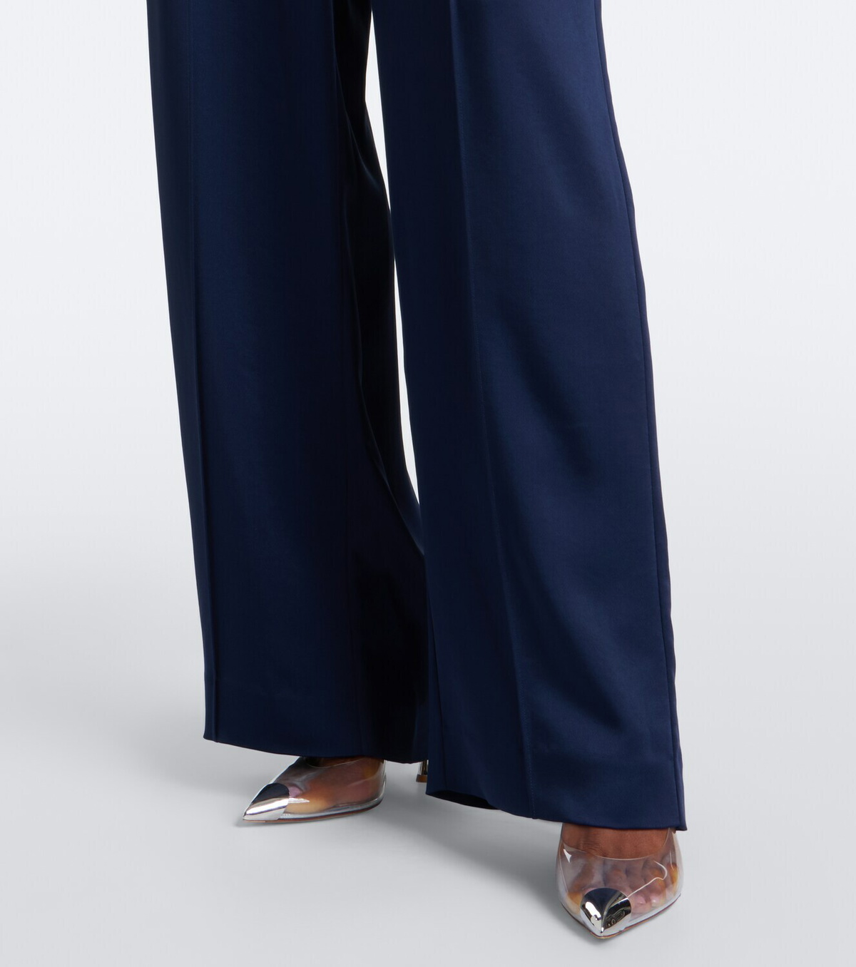 Simkhai Kyra high-rise satin wide-leg pants