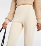 Loro Piana Cashmere and silk-blend leggings