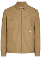 Moncler Cotton-poplin Overshirt Tan