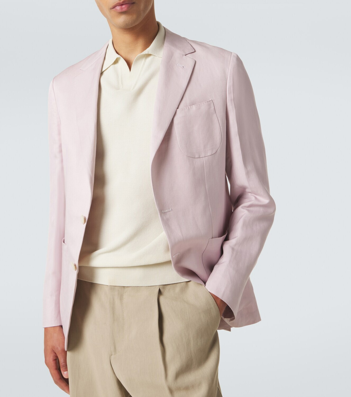 Canali Cotton and silk polo shirt