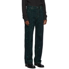 Eckhaus Latta Blue and Green Wide-Leg Jeans