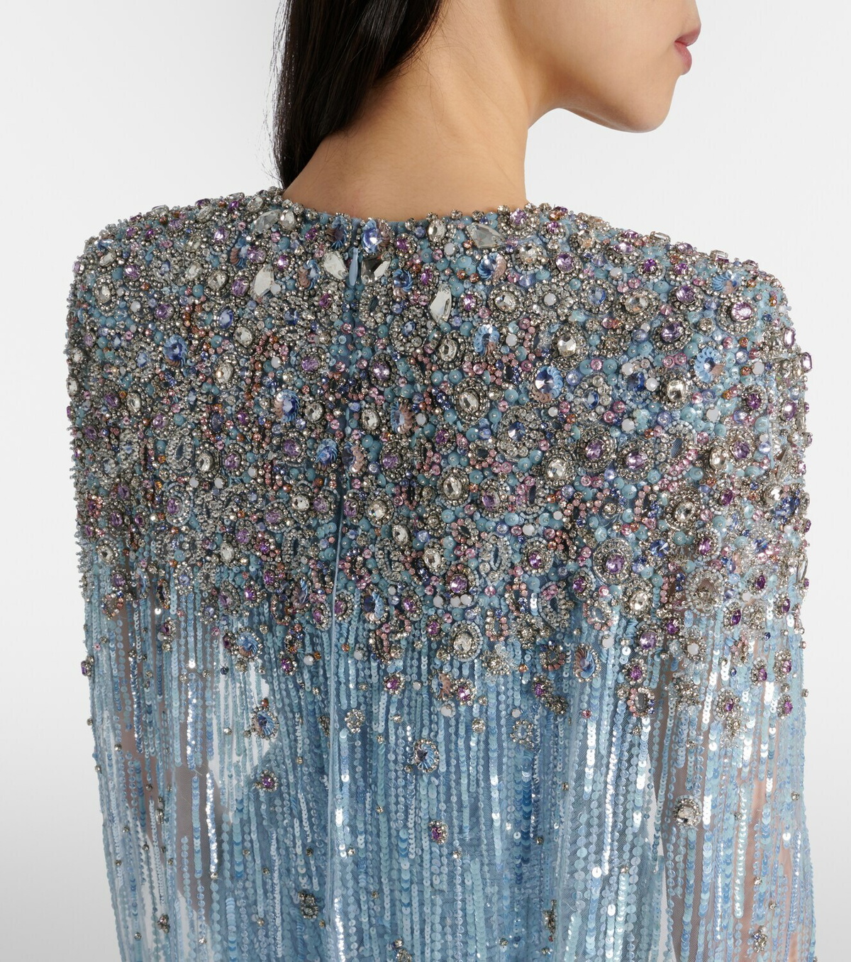 Jenny Packham Symphony embellished caped gown