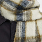 A.P.C. Men's Elie Check Scarf in Off White/Navy