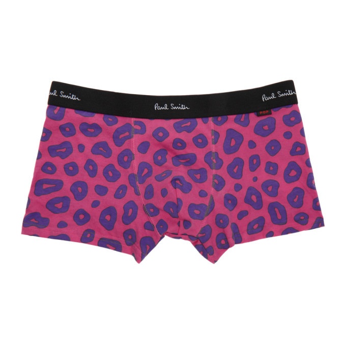 Photo: Paul Smith Pink and Purple Leopard Print Low-Rise Boxers