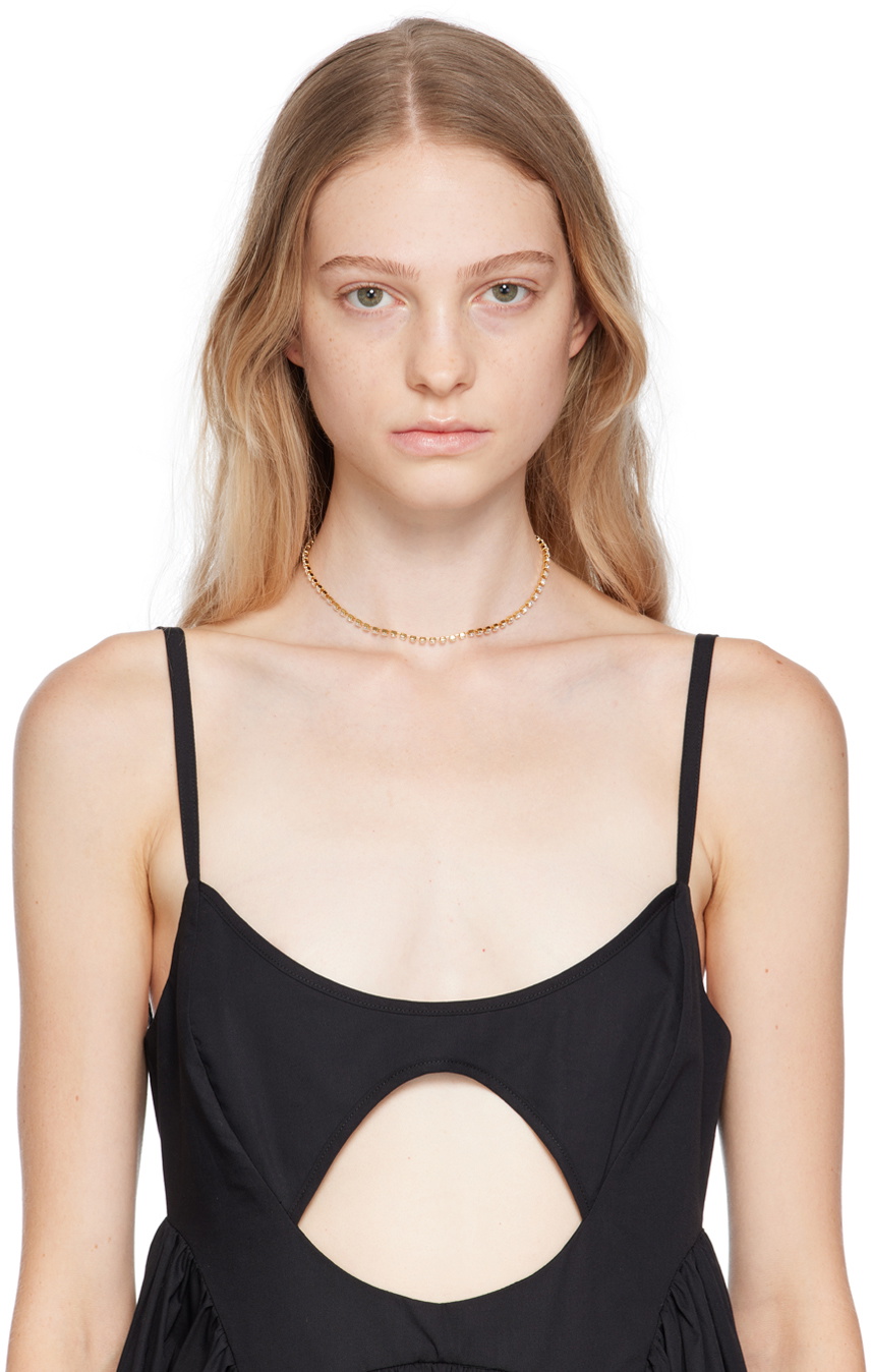 mondo mondo ネックレス Crystal Choker in Gold Mondo Mondo Crystal Choker