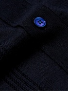NN07 - Thor 6539 Pointelle-Knit Wool-Blend Cardigan - Blue