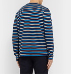 Mr P. - Striped Japenese Cotton T-Shirt - Blue