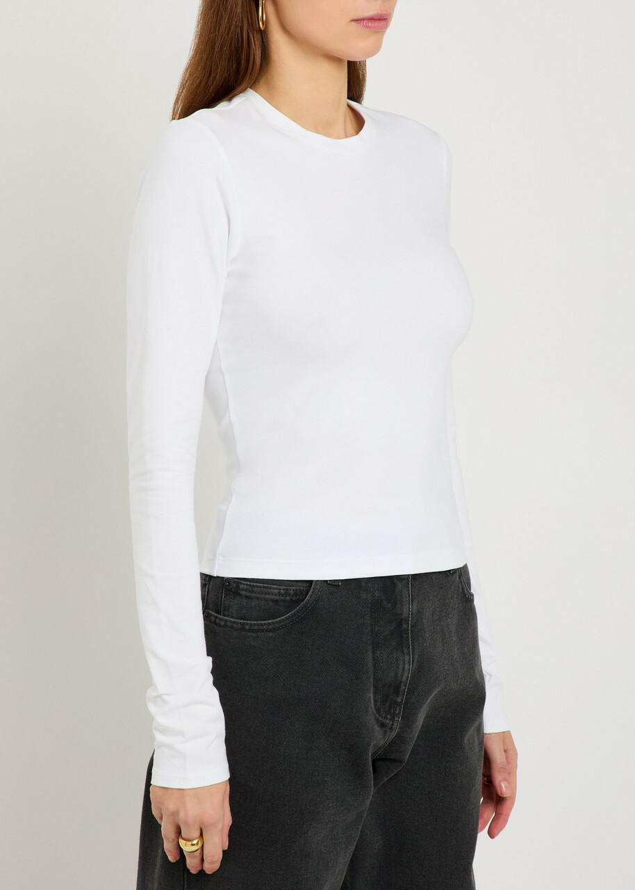 Good American Stretch-cotton T-shirt White