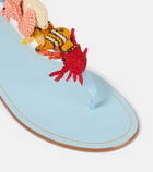 Aquazzura Marea raffia thong sandals
