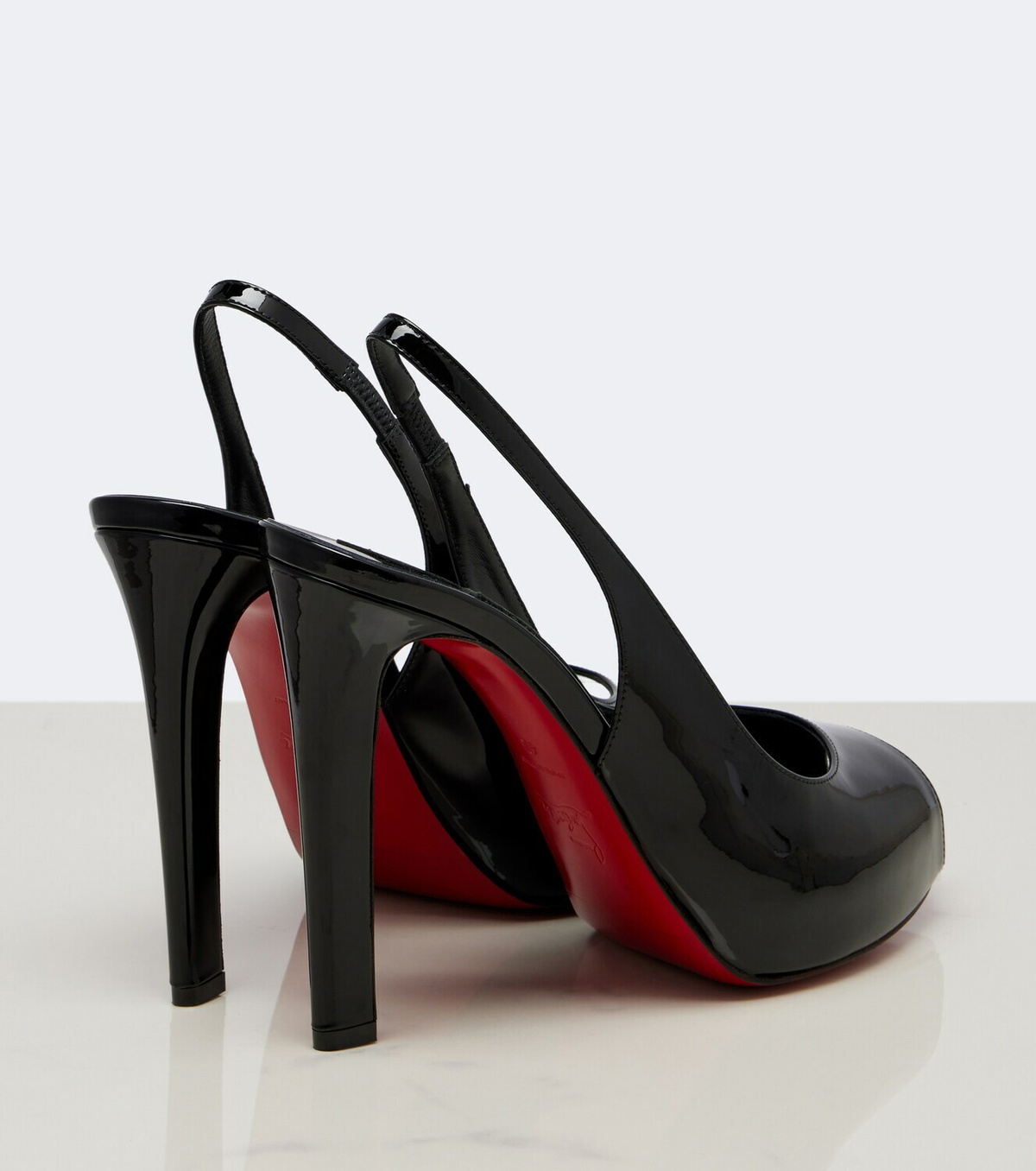 Christian Louboutin Lady Fanny patent leather slingback pumps
