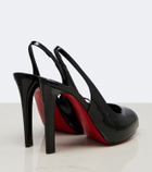 Christian Louboutin Lady Fanny patent leather slingback pumps
