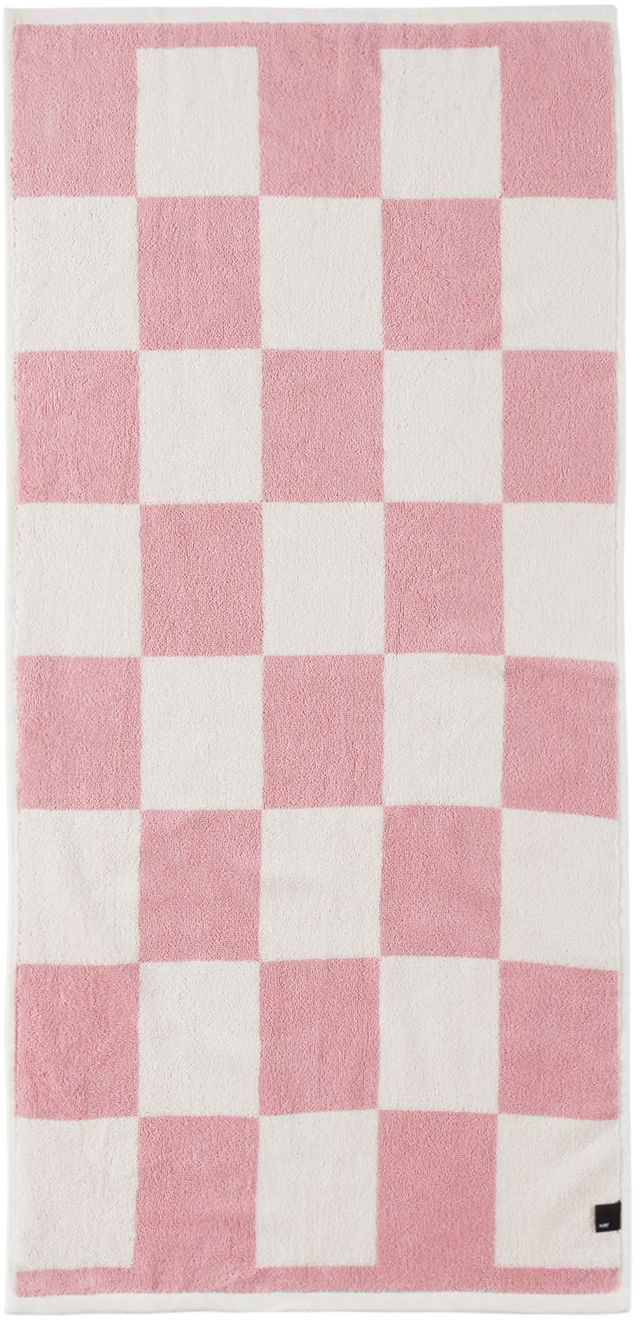 Checkered Hand Towel - Pink