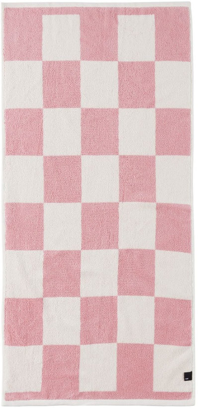 Photo: HAY Pink & White Check Hand Towel