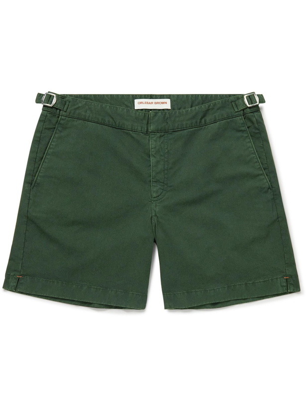 Photo: Orlebar Brown - Bulldog Cotton-Blend Twill Shorts - Green