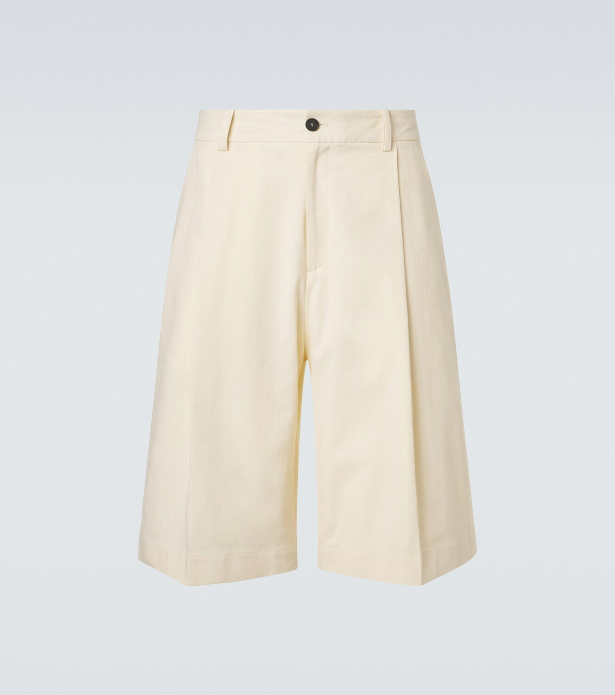 Studio Nicholson Fowld cotton and linen Bermuda shorts