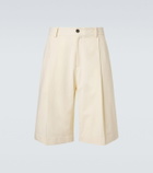 Studio Nicholson Fowld cotton and linen Bermuda shorts