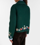 Rixo Jude embroidered wool-blend jacket