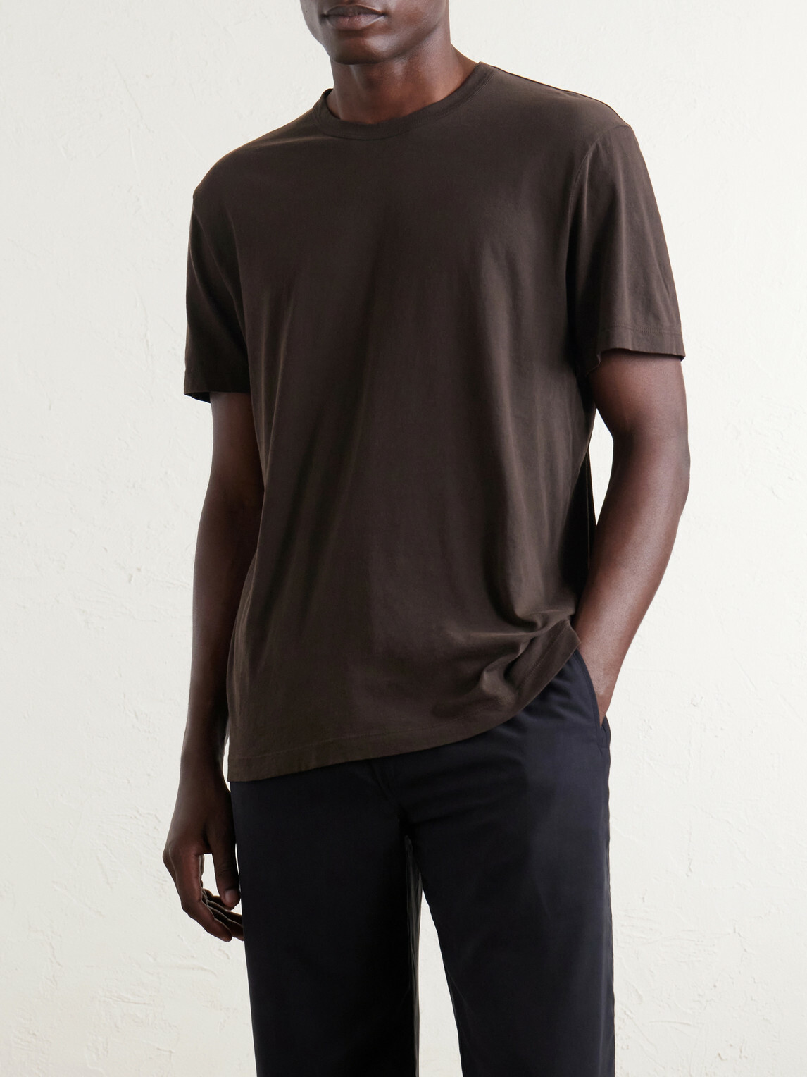 James Perse - Combed Cotton-Jersey T-Shirt - Brown