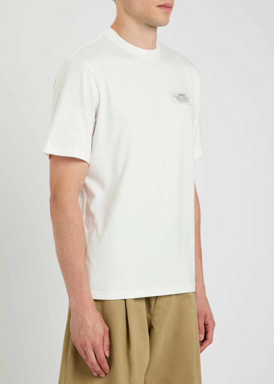 Amiri Spirit Logo-appliquéd Cotton T-shirt Ivory