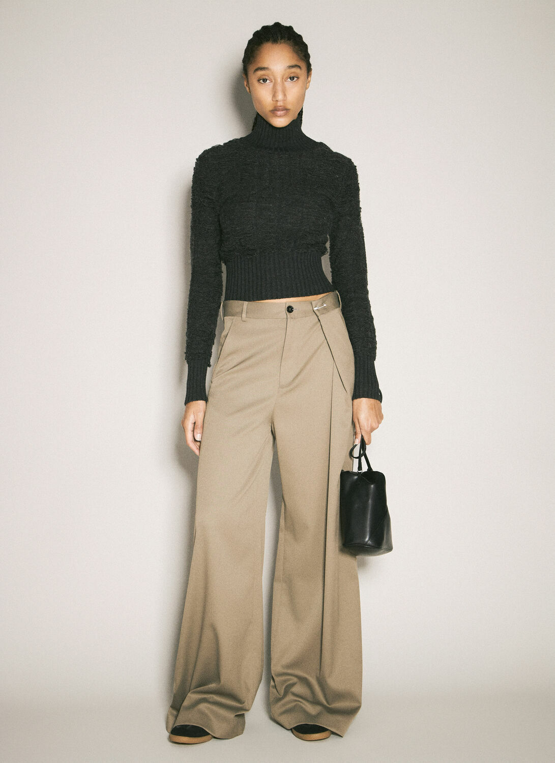 MM6 Maison Margiela Cropped Turtleneck Sweater