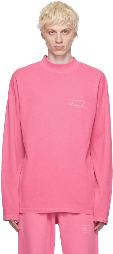 Photo: Martine Rose Pink Printed Long Sleeve T-Shirt