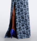 Markarian Rita floral cotton-blend bustier gown
