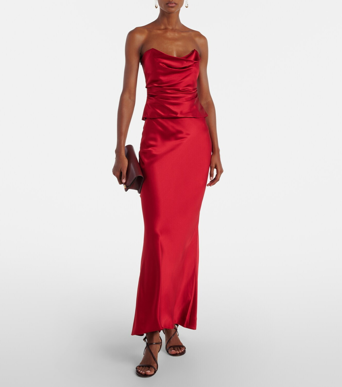 The Sei Silk charmeuse maxi skirt