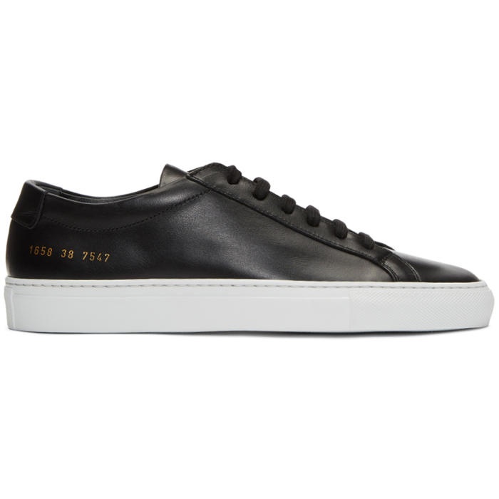 Photo: Common Projects Black and White Original Achilles Low Sneakers 