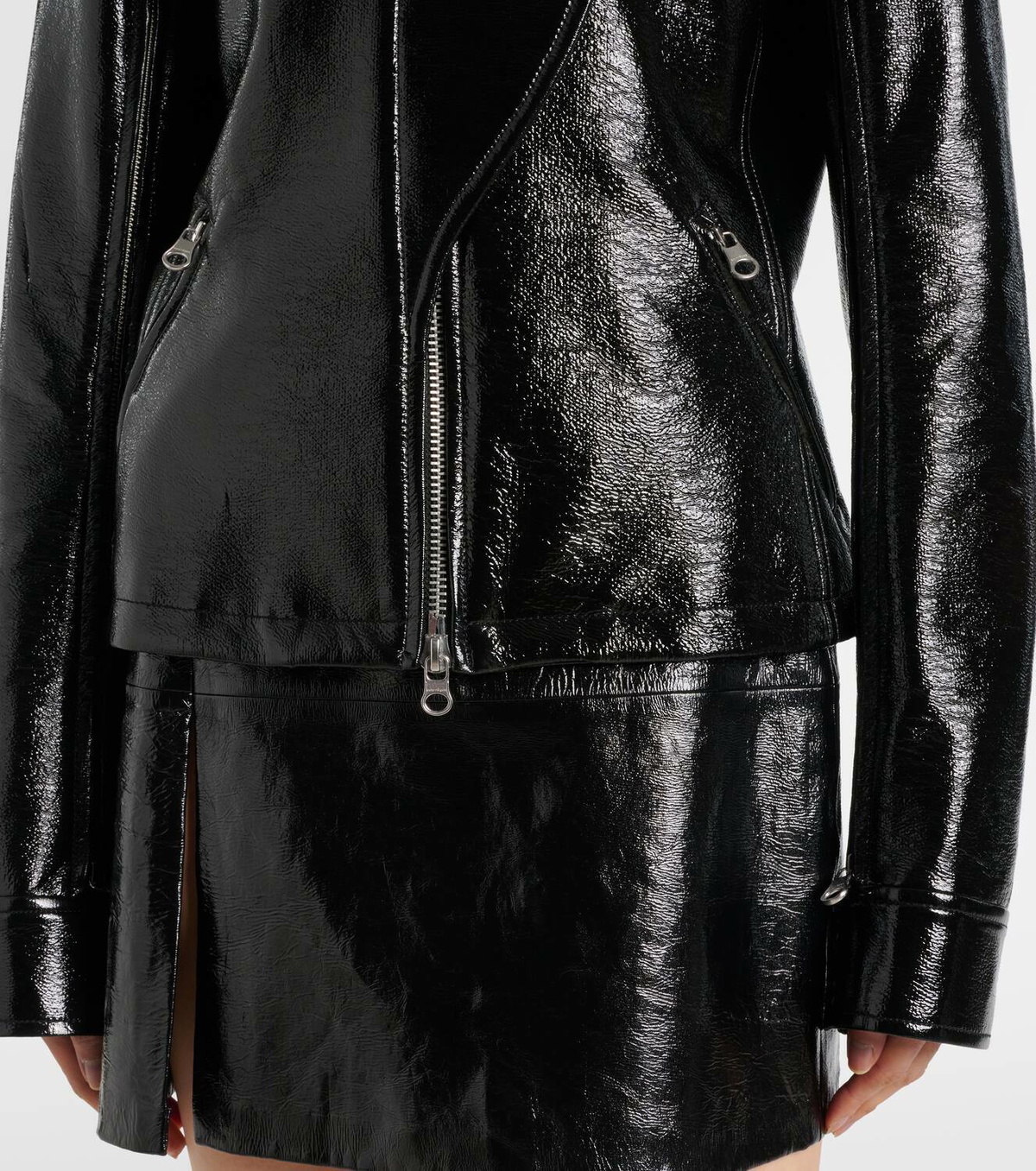 Courrèges Coated canvas biker jacket