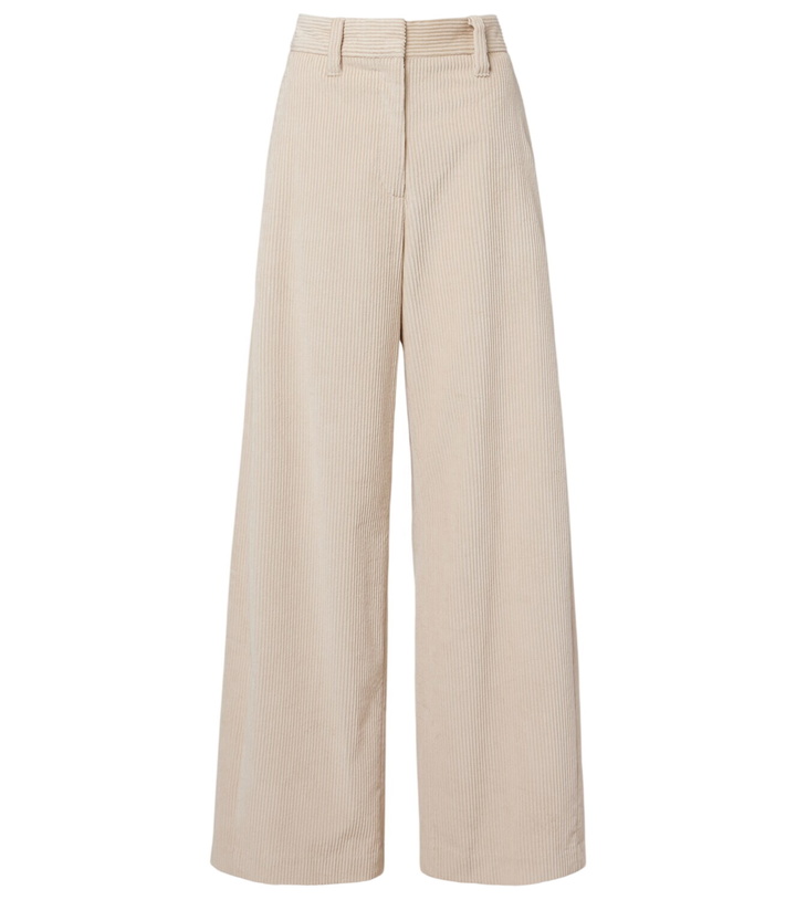 Photo: Brunello Cucinelli Monili cotton corduroy wide-leg pants